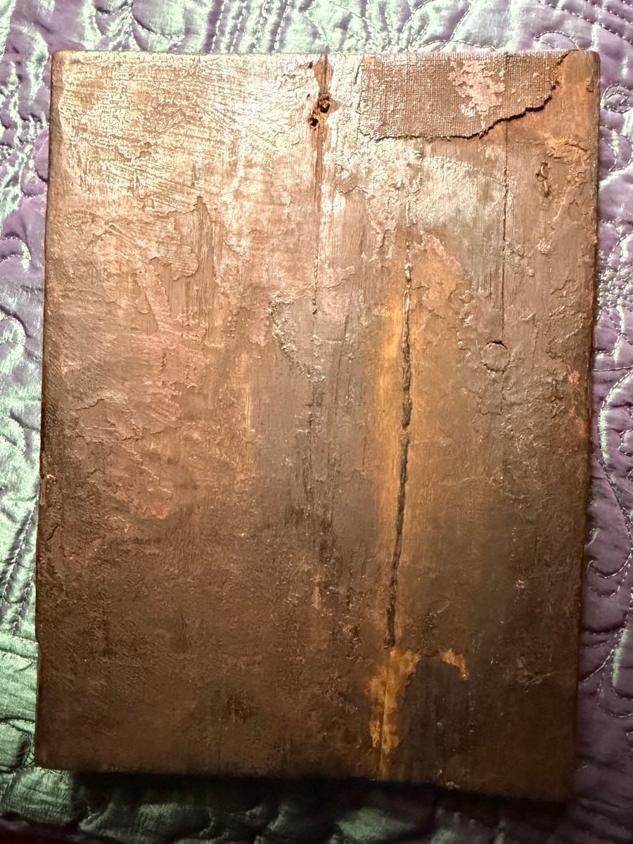 17th-century Greek Icon Depicting Nine Saints And Their Symbols, Very Finely Represented.-photo-3