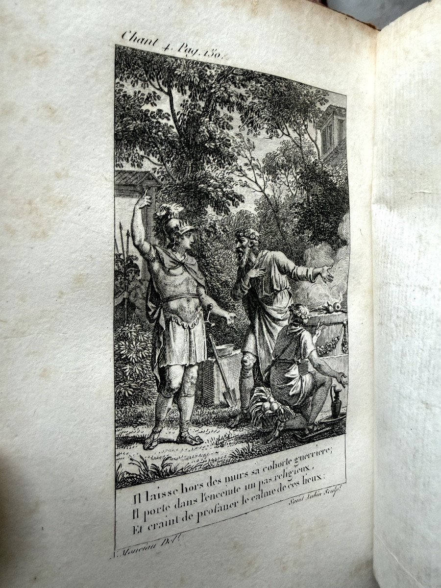  12 Volumes In 12mo. Works Of Jacques Delille, A Beautiful Collected Edition From 1803-1806, Bound In Red Morocco.-photo-4