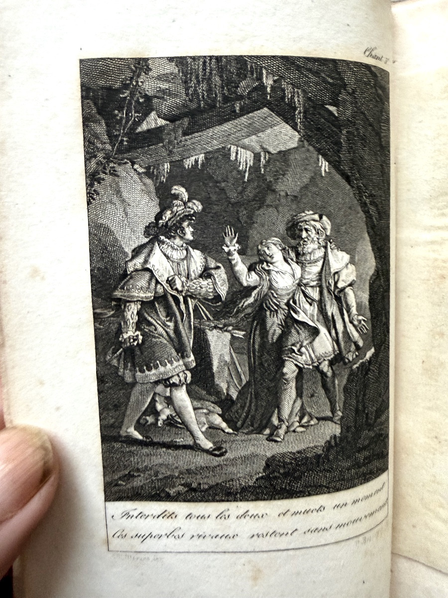  12 Volumes In 12mo. Works Of Jacques Delille, A Beautiful Collected Edition From 1803-1806, Bound In Red Morocco.-photo-5