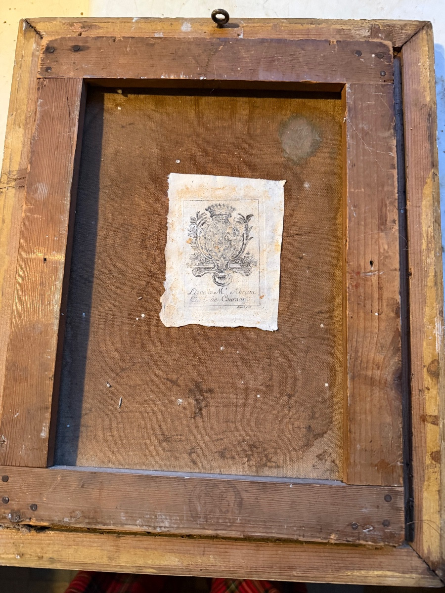  Charming Early 19th Century Portrait, School Of Greuze, "attentive Child," Oil On Canvas, Beaded Frame-photo-3