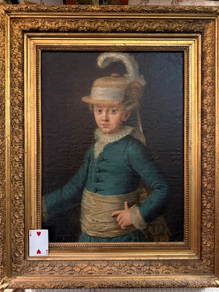 Portrait de l'enfant Duc de Montpensier ,né Antoine d'Orléans Prince De Sang , Ec. Française18è-photo-8