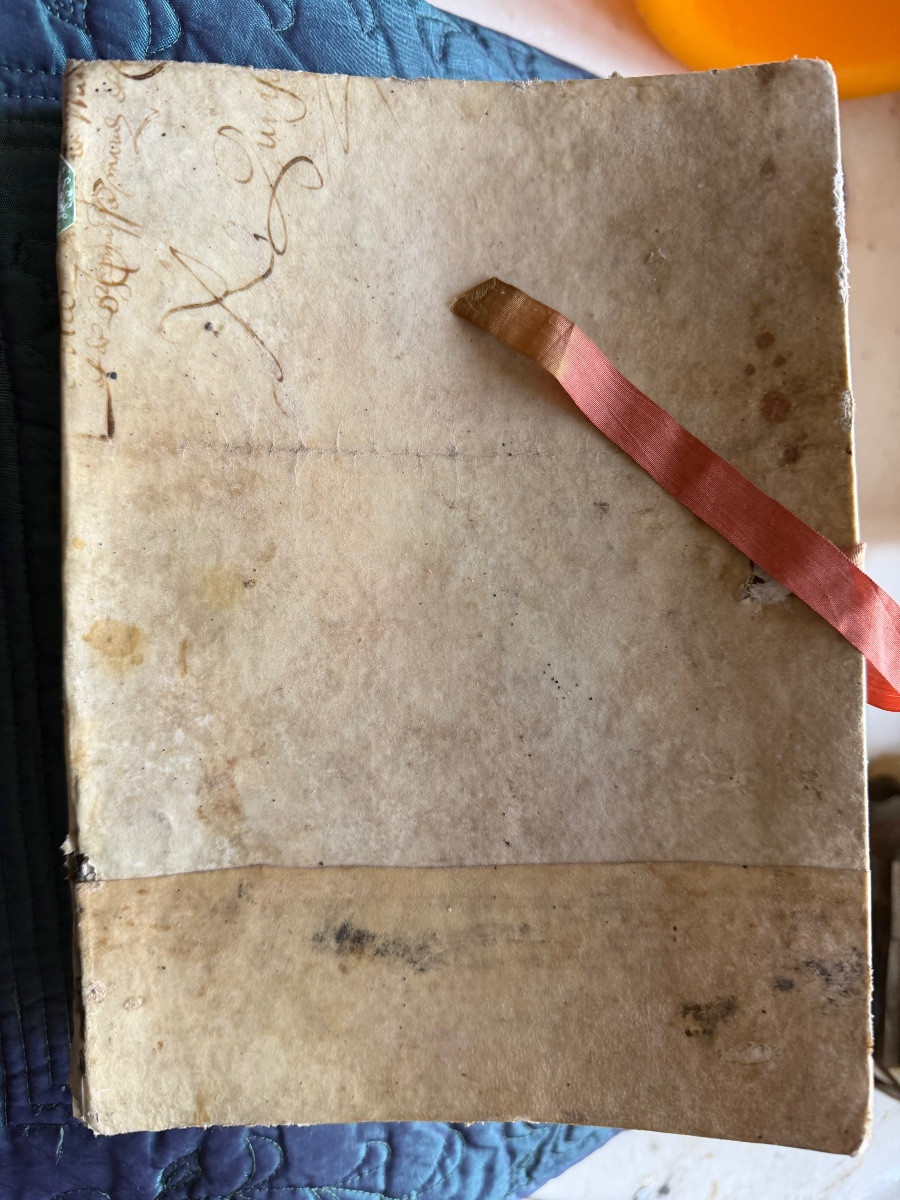  Exquisite Vellum Portfolio From 1774 "herbier De l'Aude", Silk Signature Of The Curé De Coursan 1774