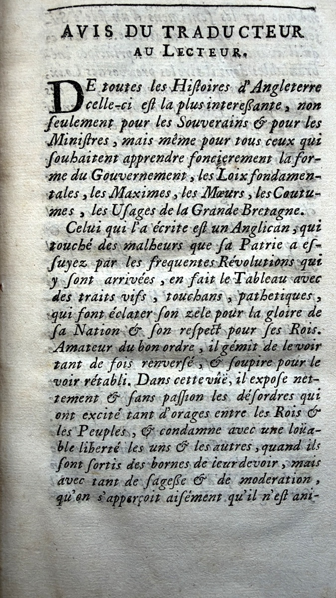 A Fine Octavo Copy From 1729: "abridged History Of England," Translated From The English By Mr. Higgons-photo-3