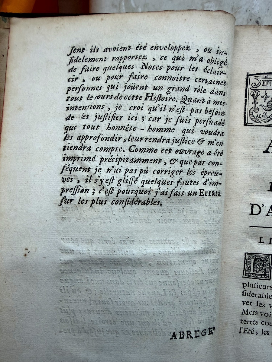 A Fine Octavo Copy From 1729: "abridged History Of England," Translated From The English By Mr. Higgons-photo-5