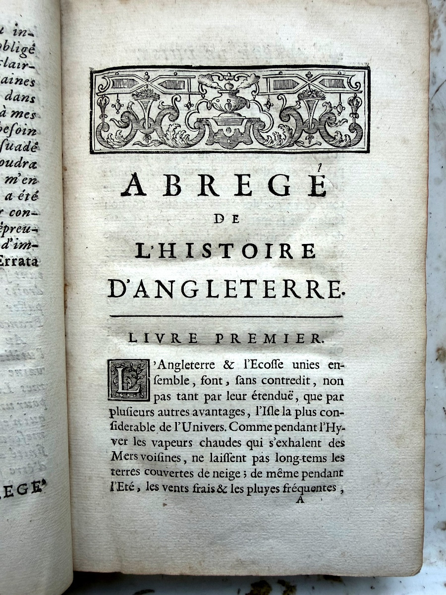 A Fine Octavo Copy From 1729: "abridged History Of England," Translated From The English By Mr. Higgons-photo-6