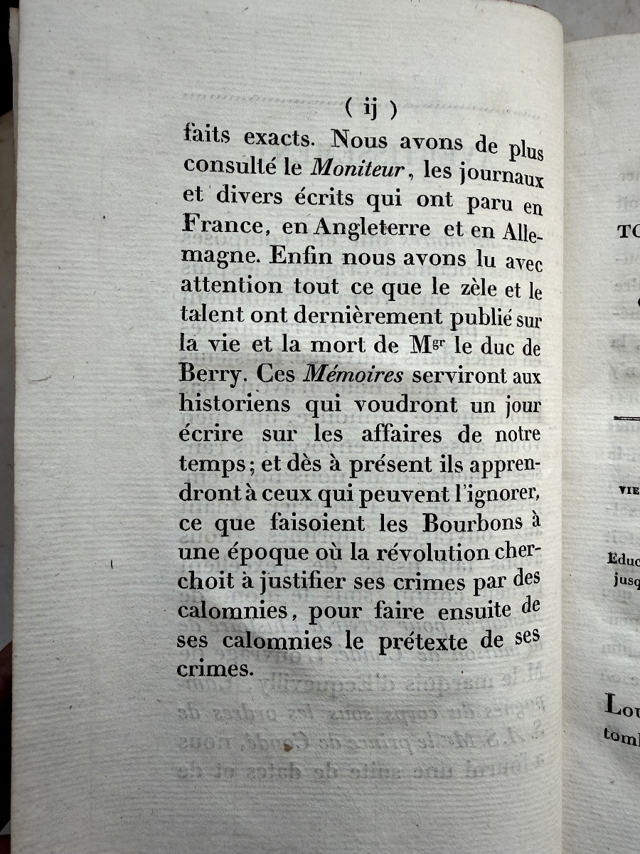 Memoirs, Letters And Authentic Documents, Life And Death Of The Duke Of Berry, 1820, By Chateaubriand-photo-2