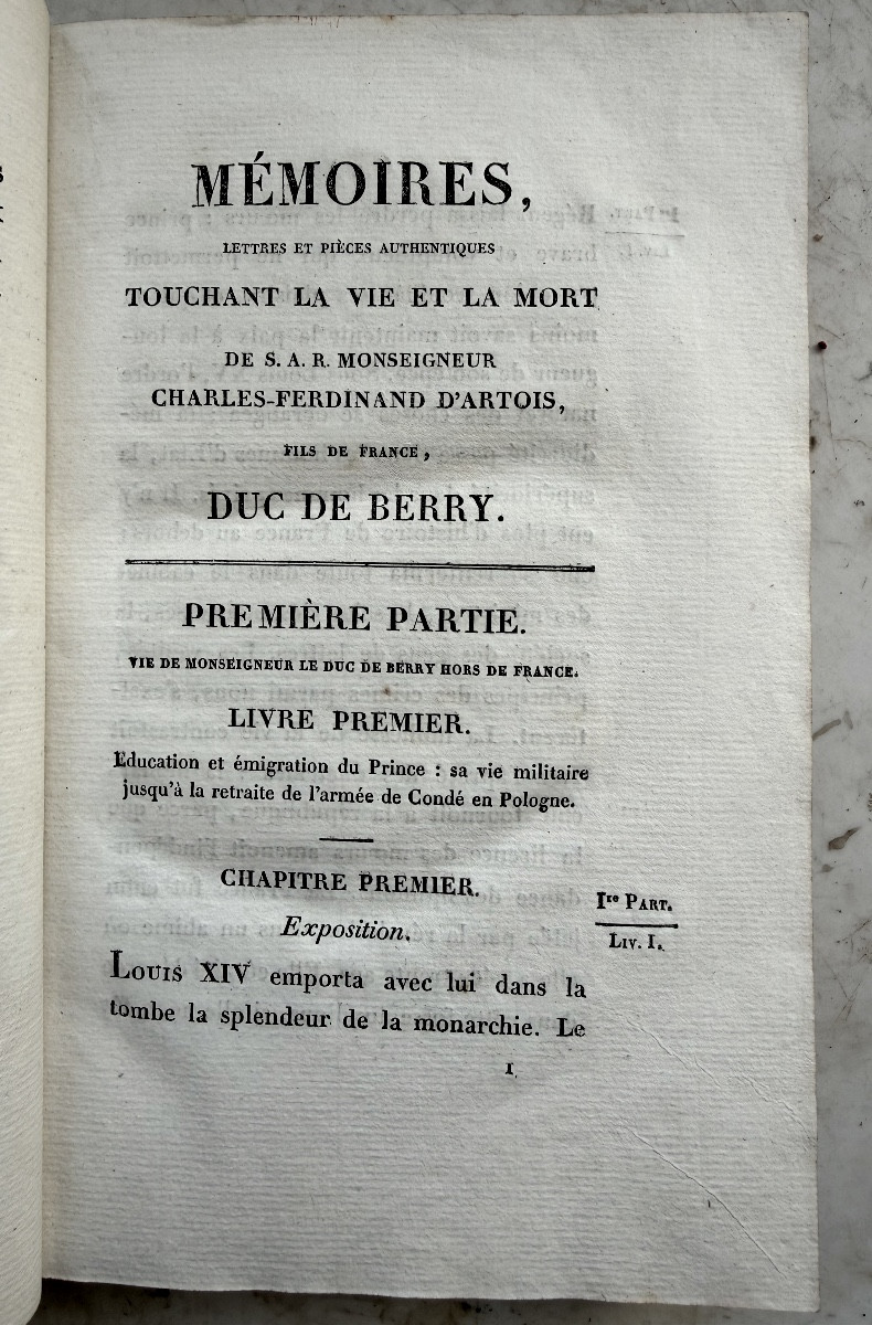Memoirs, Letters And Authentic Documents, Life And Death Of The Duke Of Berry, 1820, By Chateaubriand-photo-3