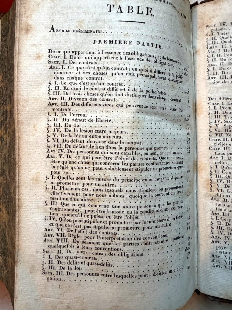  Works Of Pothier; 1 Vol In 8 Of 1818 / New Edition Of The Treatise On Obligations, Beautiful Exp.-photo-6