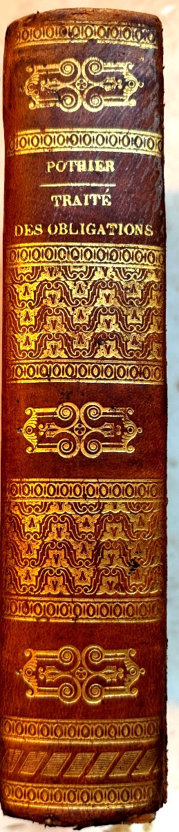  Works Of Pothier; 1 Vol In 8 Of 1818 / New Edition Of The Treatise On Obligations, Beautiful Exp.