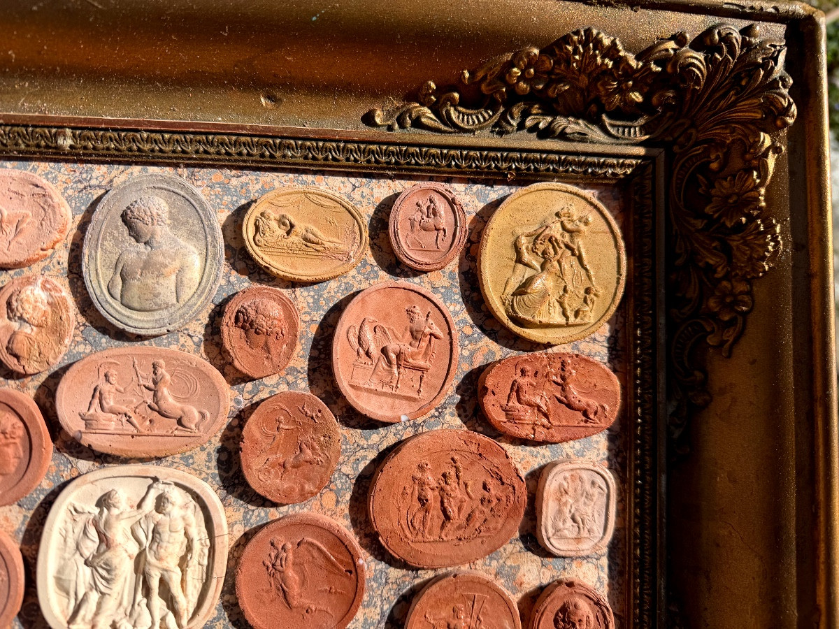 Collection Of The "grand Tour" Of Terracotta Cameo Prints Of Ancient Gods And Goddesses-photo-3