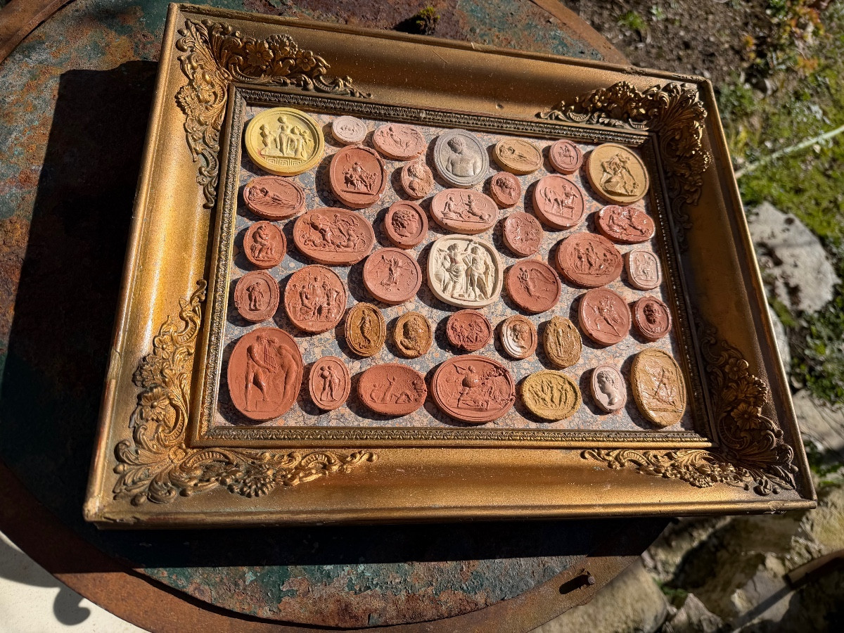 Collection Of The "grand Tour" Of Terracotta Cameo Prints Of Ancient Gods And Goddesses-photo-4