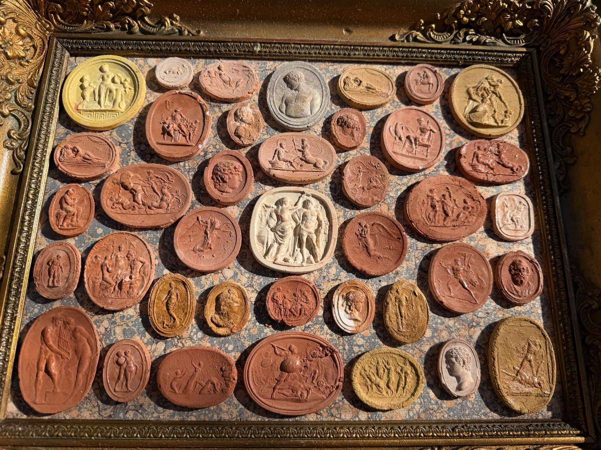 Collection Of The "grand Tour" Of Terracotta Cameo Prints Of Ancient Gods And Goddesses-photo-6