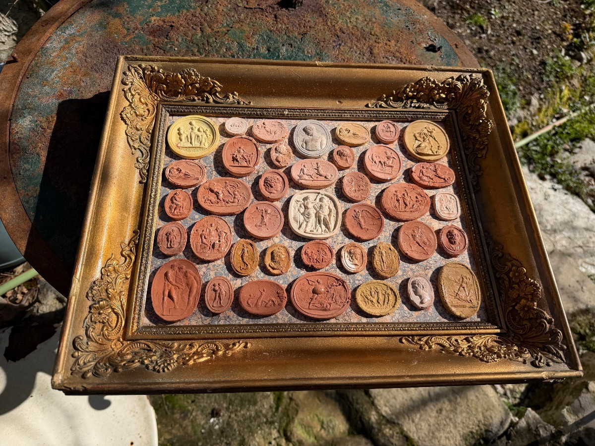 Collection Of The "grand Tour" Of Terracotta Cameo Prints Of Ancient Gods And Goddesses-photo-7