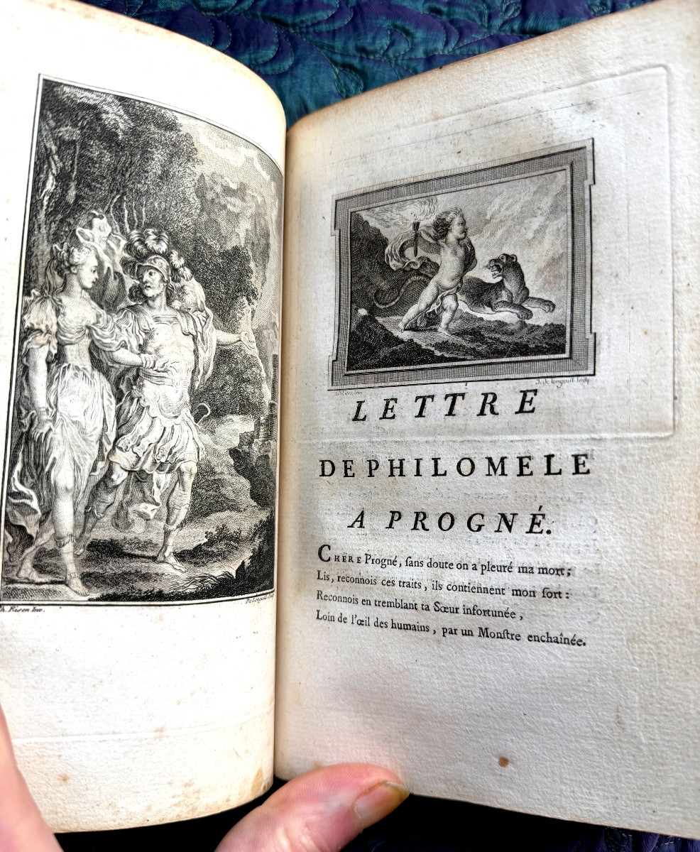 Beautiful Octavo Volume, Red Morocco Binding With "great Royal Arms," Comprising Several Illustrated Works From The 18th Century.-photo-2
