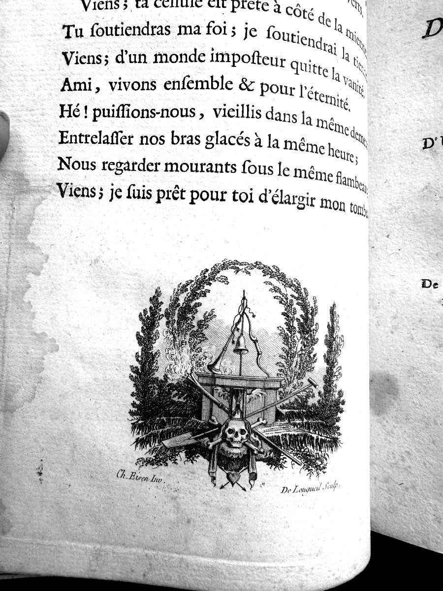 Beautiful Octavo Volume, Red Morocco Binding With "great Royal Arms," Comprising Several Illustrated Works From The 18th Century.-photo-3