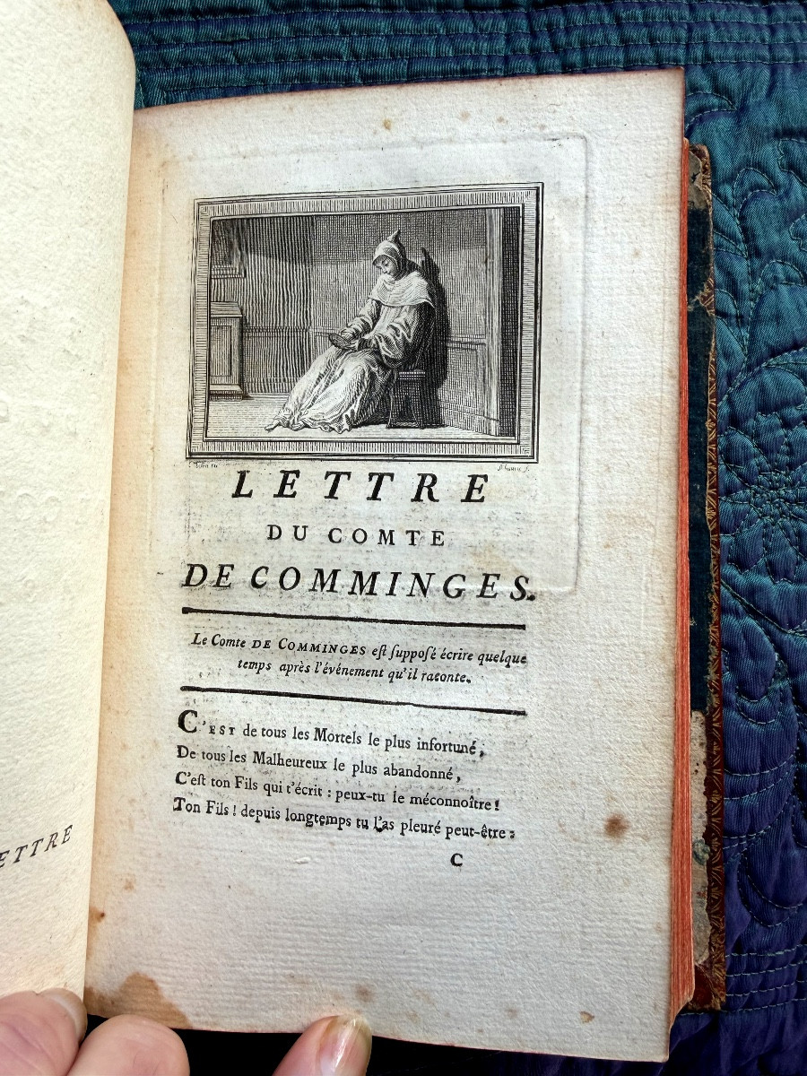 Beautiful Octavo Volume, Red Morocco Binding With "great Royal Arms," Comprising Several Illustrated Works From The 18th Century.-photo-5