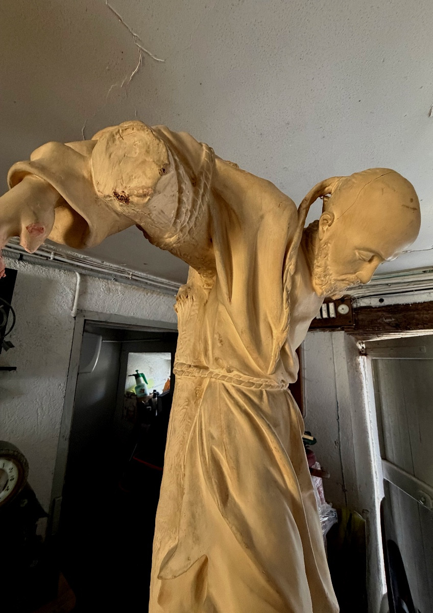 Large Terracotta Figurine Of The Martyred Monk Jean-gabriel, A Lazarist Who Went To Speak To The Chinese About Jesus. -photo-3