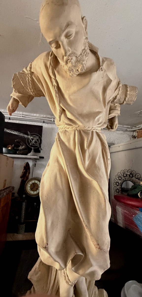 Large Terracotta Figurine Of The Martyred Monk Jean-gabriel, A Lazarist Who Went To Speak To The Chinese About Jesus. -photo-4