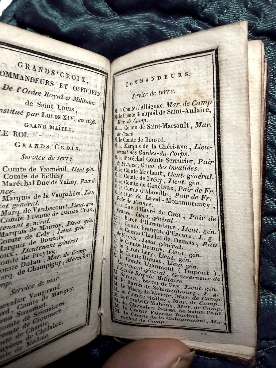  Almanac "at The Arms Of Charles X" In Precious Long-grain Red Morocco Leather Pocket Calendar-photo-7