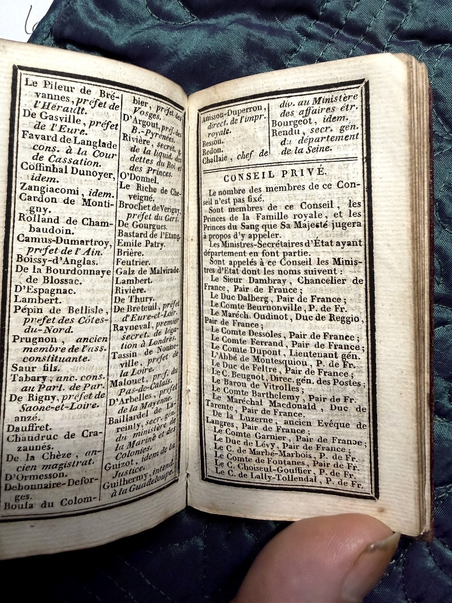  Almanac "at The Arms Of Charles X" In Precious Long-grain Red Morocco Leather Pocket Calendar-photo-8