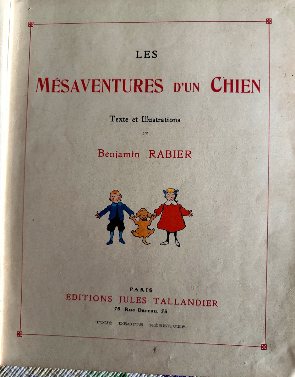 Edition Originale" Les Mésaventures d'un Chien" par Benjamin Rabier , Ed. Jules Tallandier 1907-photo-3