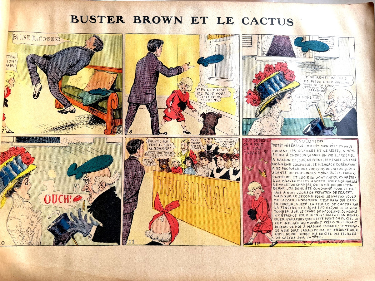 Buster Brown Album: "his Last Adventures", Hachette & Cie 1909-photo-2