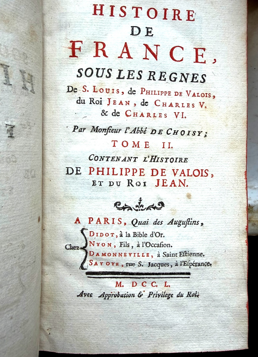  History Of France Under The Reigns Of Saint Louis, Philibert Of Valois, King John, Charles V, Etc.-photo-1