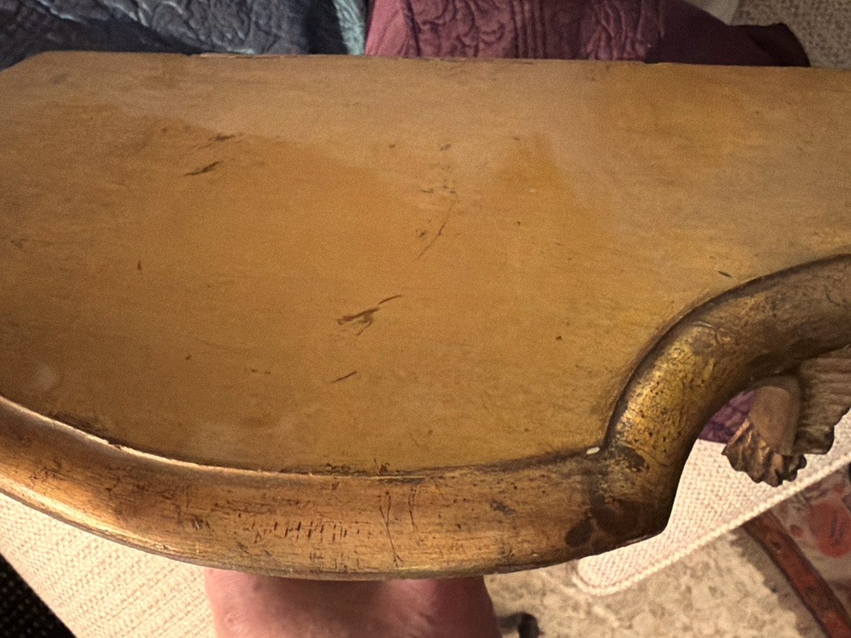  Fin XVIIIè  : Aigle Impérial , ailes déployées, console d'applique murale en bois sculpté doré-photo-6