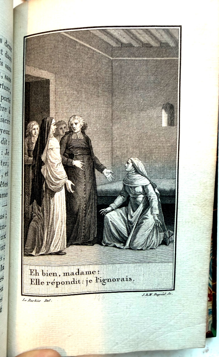 "La Religieuse", par Diderot , Nouvelle Edition ornée de figures, à Paris An VII en un Vol In 8-photo-5