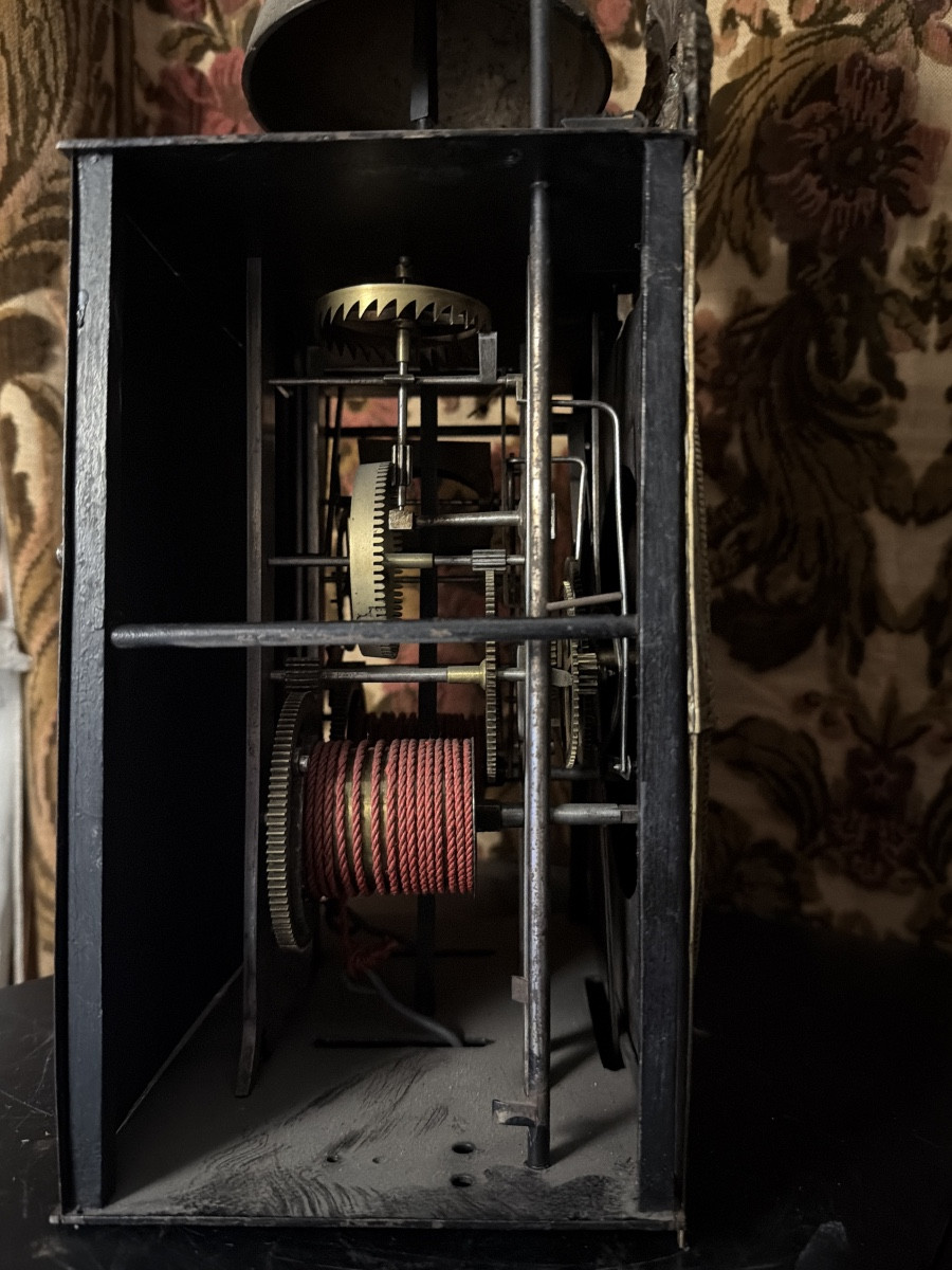 Early 19th Century Hanging Clock Movement With Winged Chimeras, Viala Dial In Trébas.-photo-3