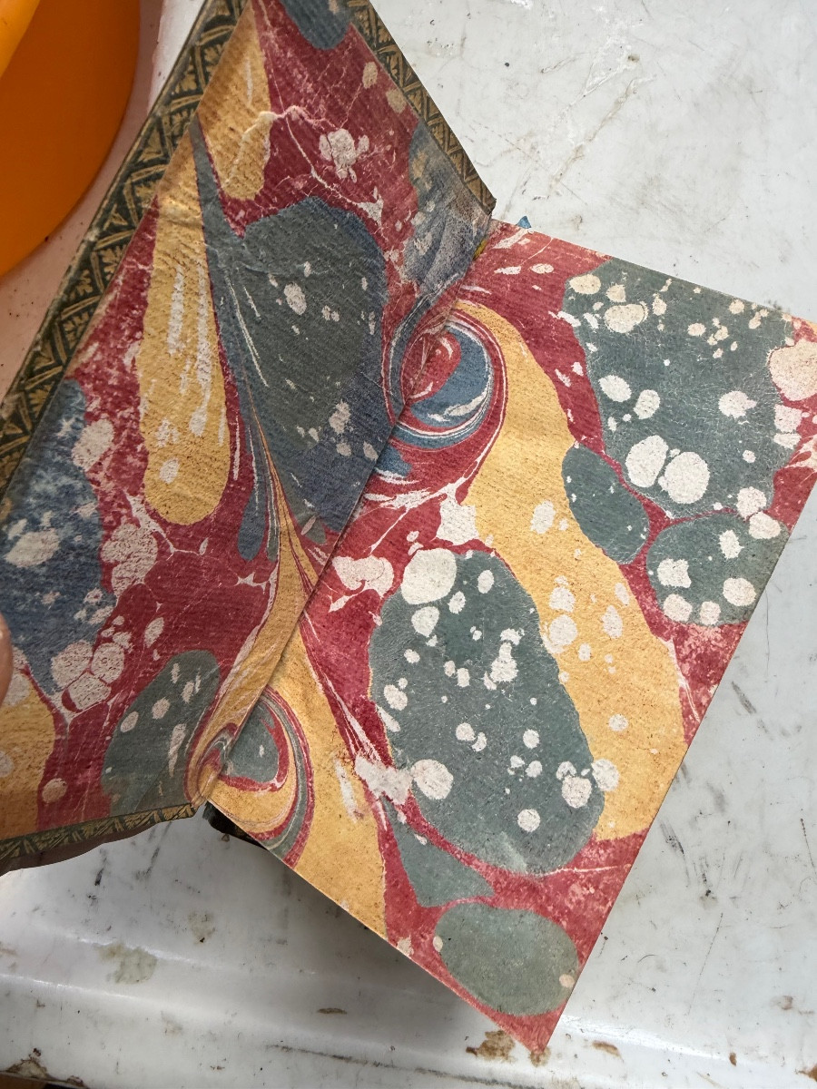 3 Vol.In16 maroquin vert Amst. 1774 : "Oeuvres Philosophiques de Mr de la Mettrie", sur l'Ame ,-photo-2