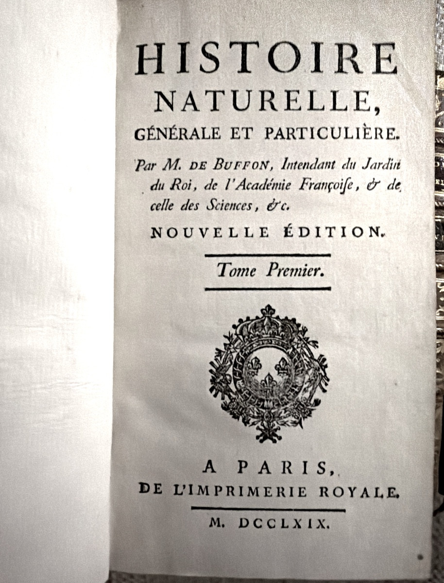 Oeuvres de Buffon tirée de l'histoire naturelle "Etude des Mammifères" 13 Vol," aux Armes" 1769-photo-3