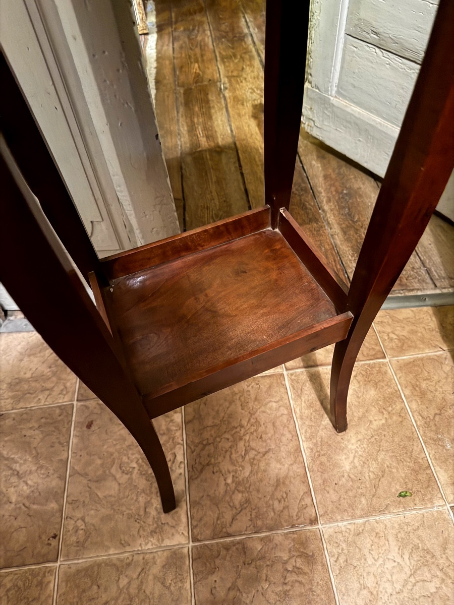 Charmante petite table volante en merisier du XVIIIème de style Louis XV , 2 Plateaux 1 tiroir -photo-3