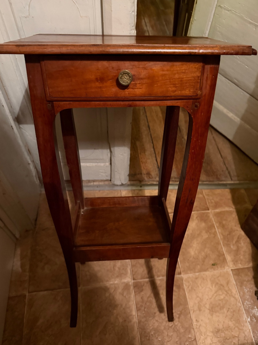 Charmante petite table volante en merisier du XVIIIème de style Louis XV , 2 Plateaux 1 tiroir -photo-4