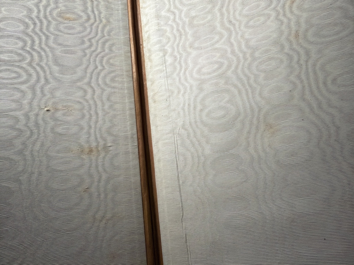 Très riche Album Photo en marqueterie de losanges de nacre & un généreux médaillon Napoléon III-photo-4