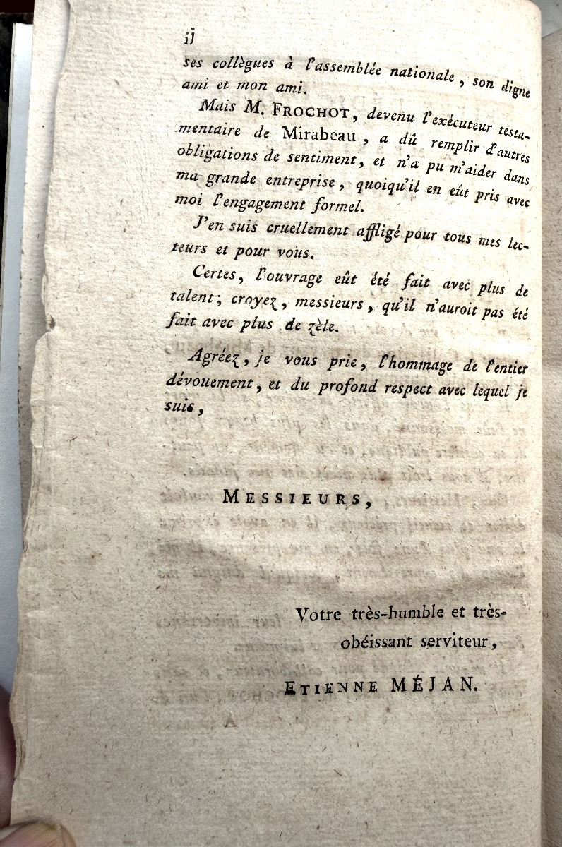 5 Vol. In 8. 1791 :"Collection Complète des Travaux Mr Mirabeau l'Ainé" à l'Assemblée Nationale-photo-2