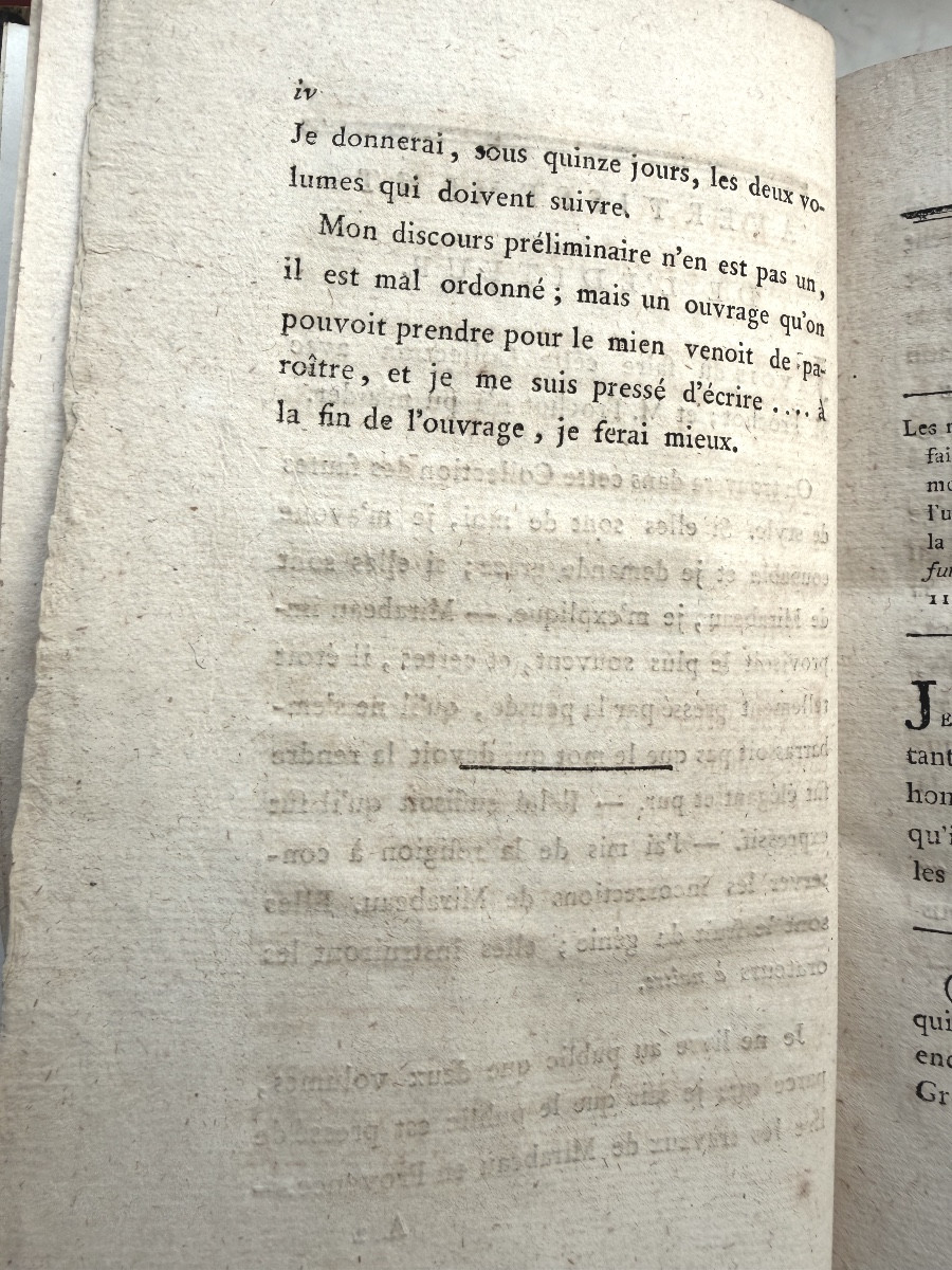 5 Vol. In 8. 1791 :"Collection Complète des Travaux Mr Mirabeau l'Ainé" à l'Assemblée Nationale-photo-4