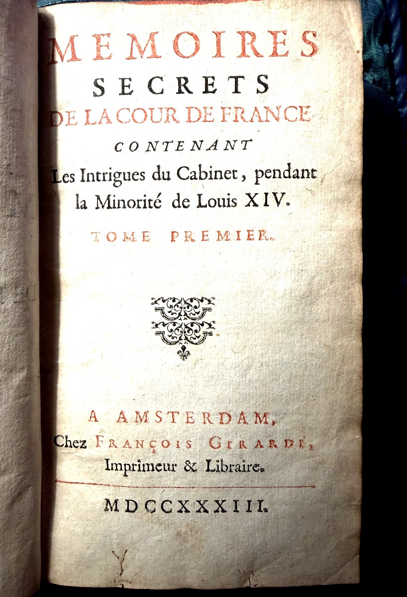 Mémoires Secrets De La Cour De France , Sous Louis XIV . 3 Vol -photo-4