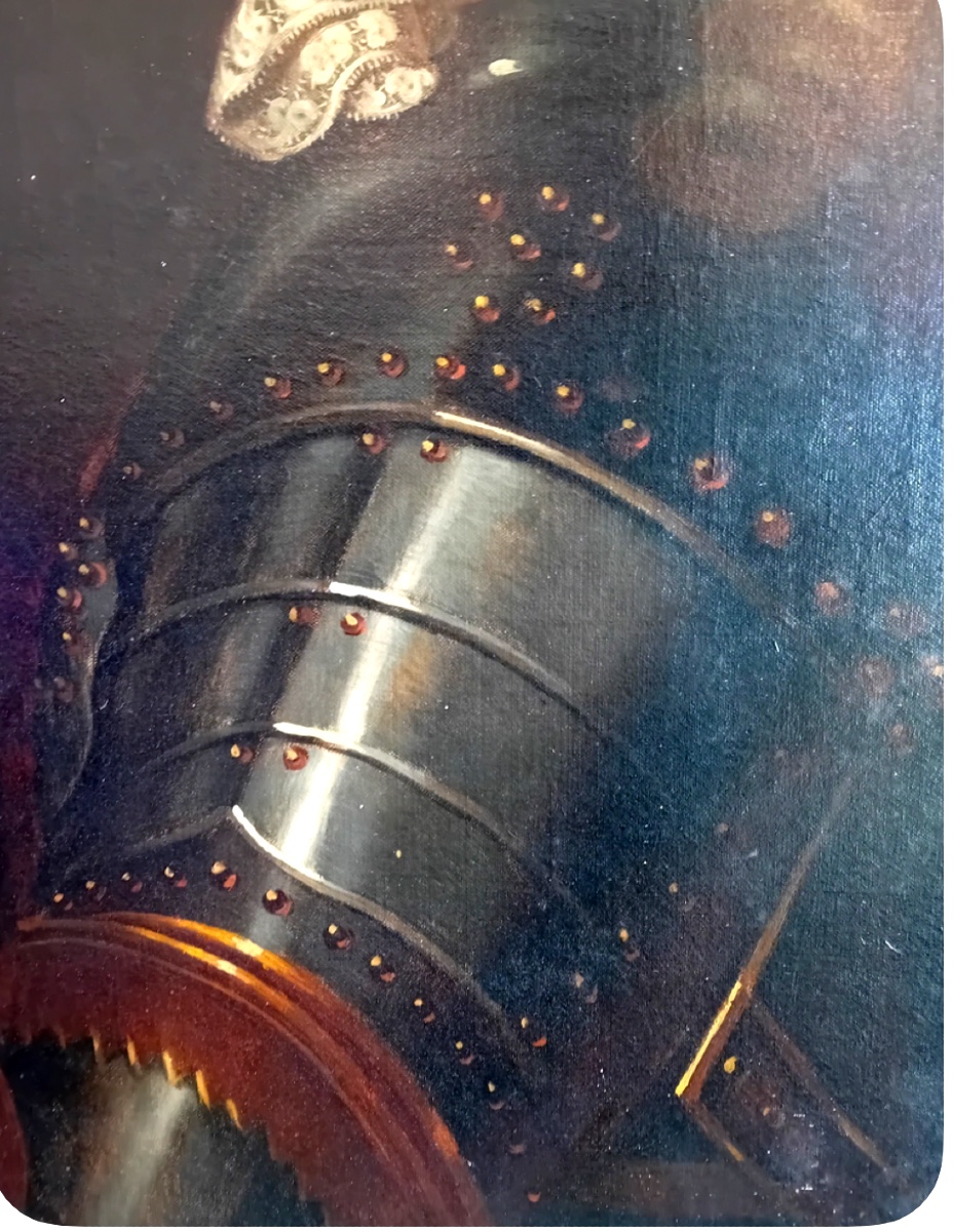 Lorge Oval Portrai A High-ranting Military Officer From Tim Of Louis XIV-photo-4