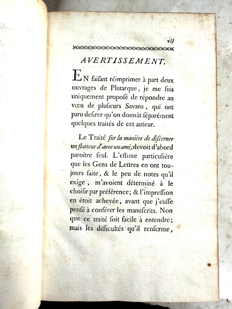 Traité de Plutarque sur la manière de discerner un flatteur d' un Ami et le banquet des 7 Sages-photo-3