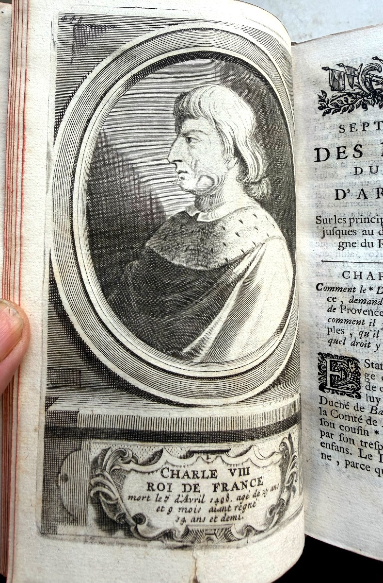 5 Beaux volumes In8 " Mémoires de Messire Philippe de Comines Seig. d'Argenton . Bruxelles 1723-photo-7