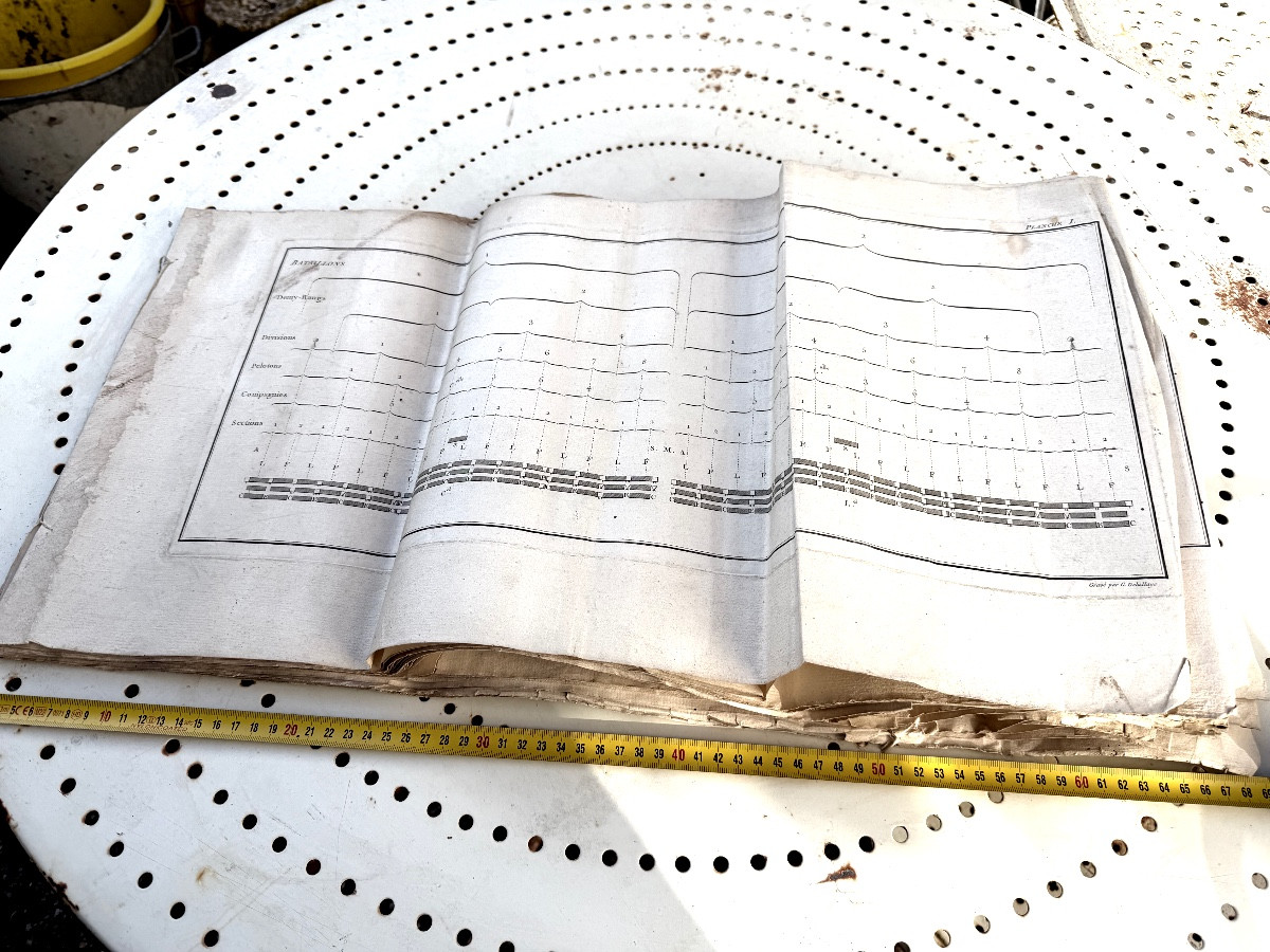 Cahier de  37 grandes planches dépl. d'Ecole d'Instruction Militaire sur l'ordre des bataillons-photo-8