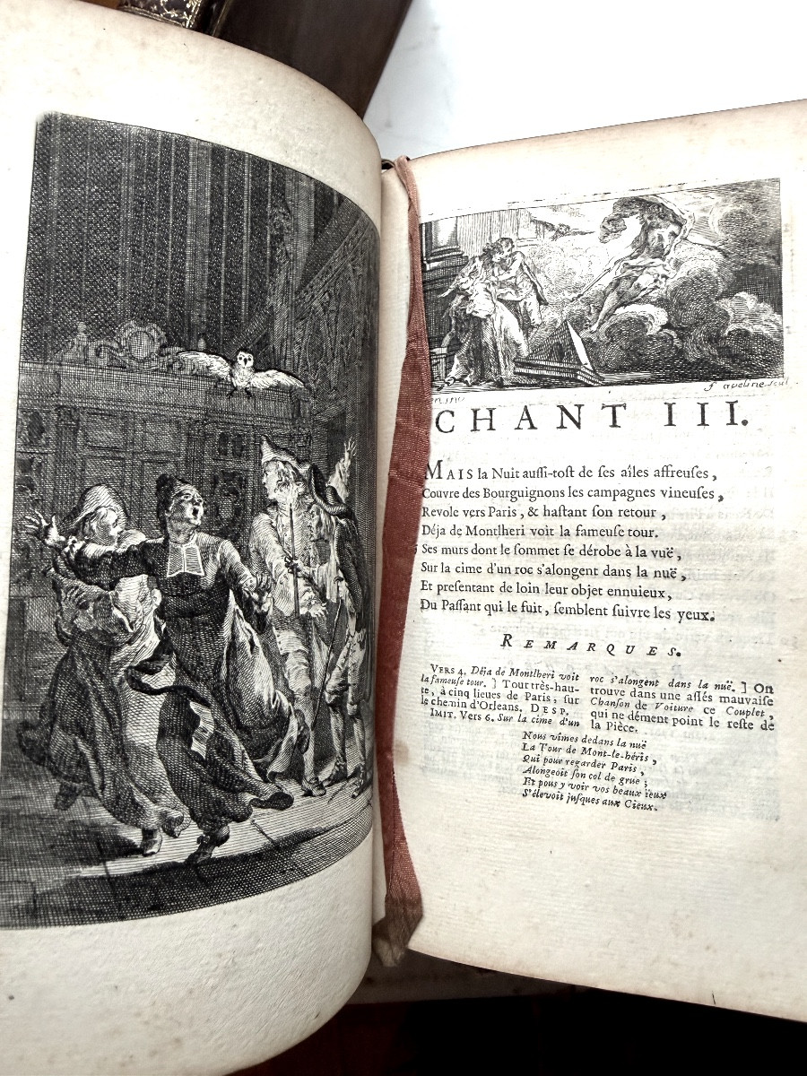 Oeuvres De M. Boileau Despréaux , Avec Des Eclaircissements De M. De Saint-marc . 5 Vol . In 8.-photo-6