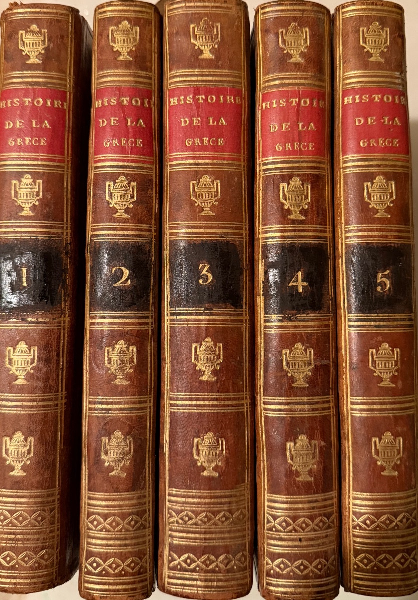 Fine Copy In 5 Volumes In. 8 . Histoire Des Sciences De La Grèce An VII