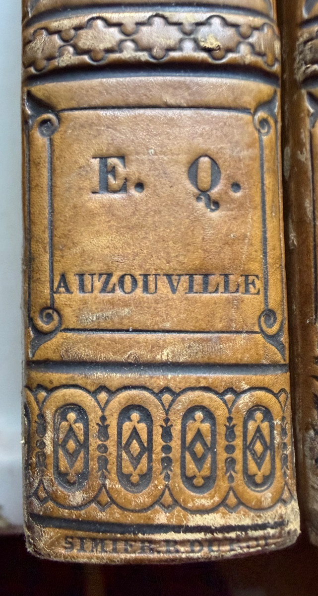  Reliure de Simier : 7 Vol in 8 de 1823" Histoire des Environs de Paris "de Dulaure . IIlustré-photo-2