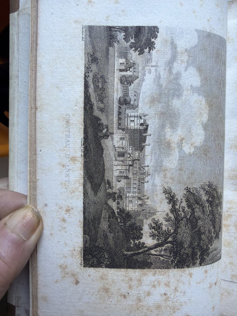  Reliure de Simier : 7 Vol in 8 de 1823" Histoire des Environs de Paris "de Dulaure . IIlustré-photo-3