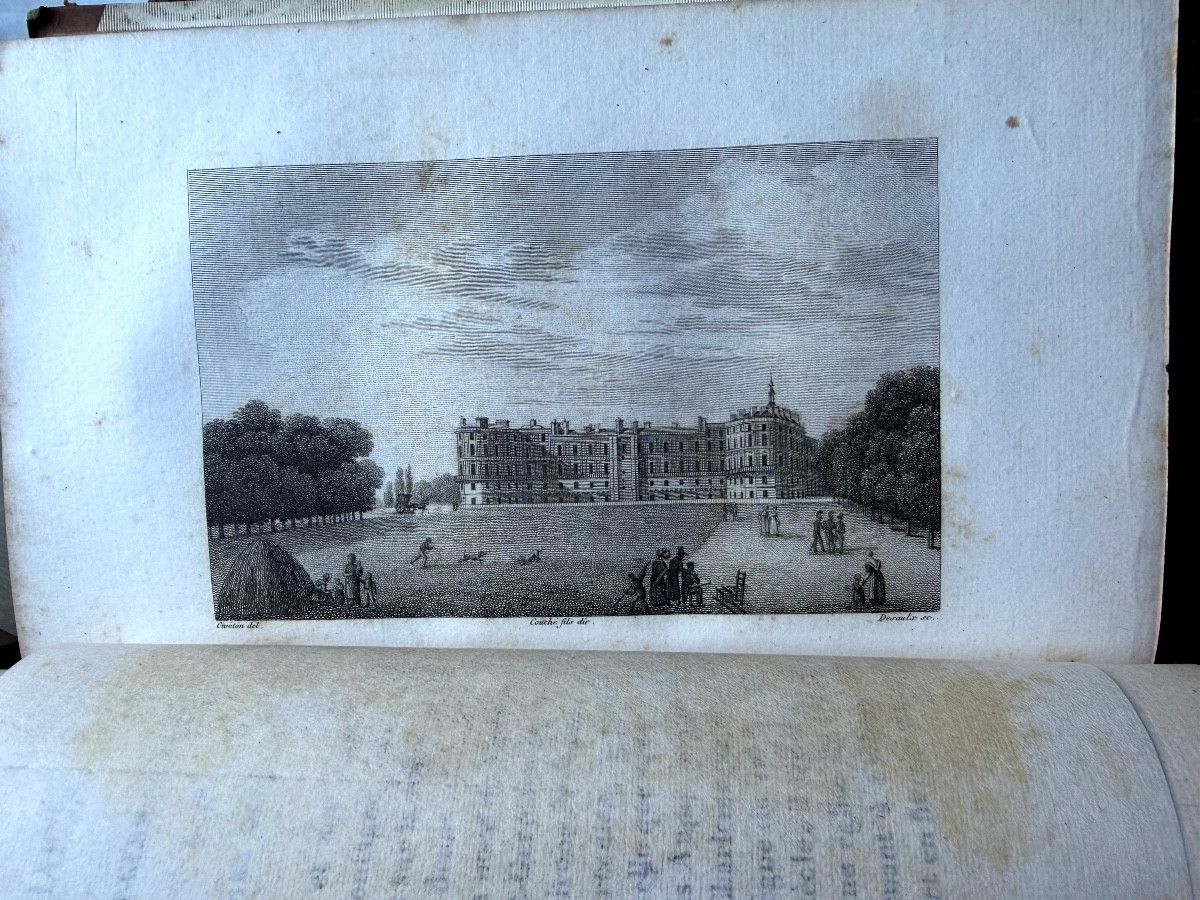  Reliure de Simier : 7 Vol in 8 de 1823" Histoire des Environs de Paris "de Dulaure . IIlustré-photo-4