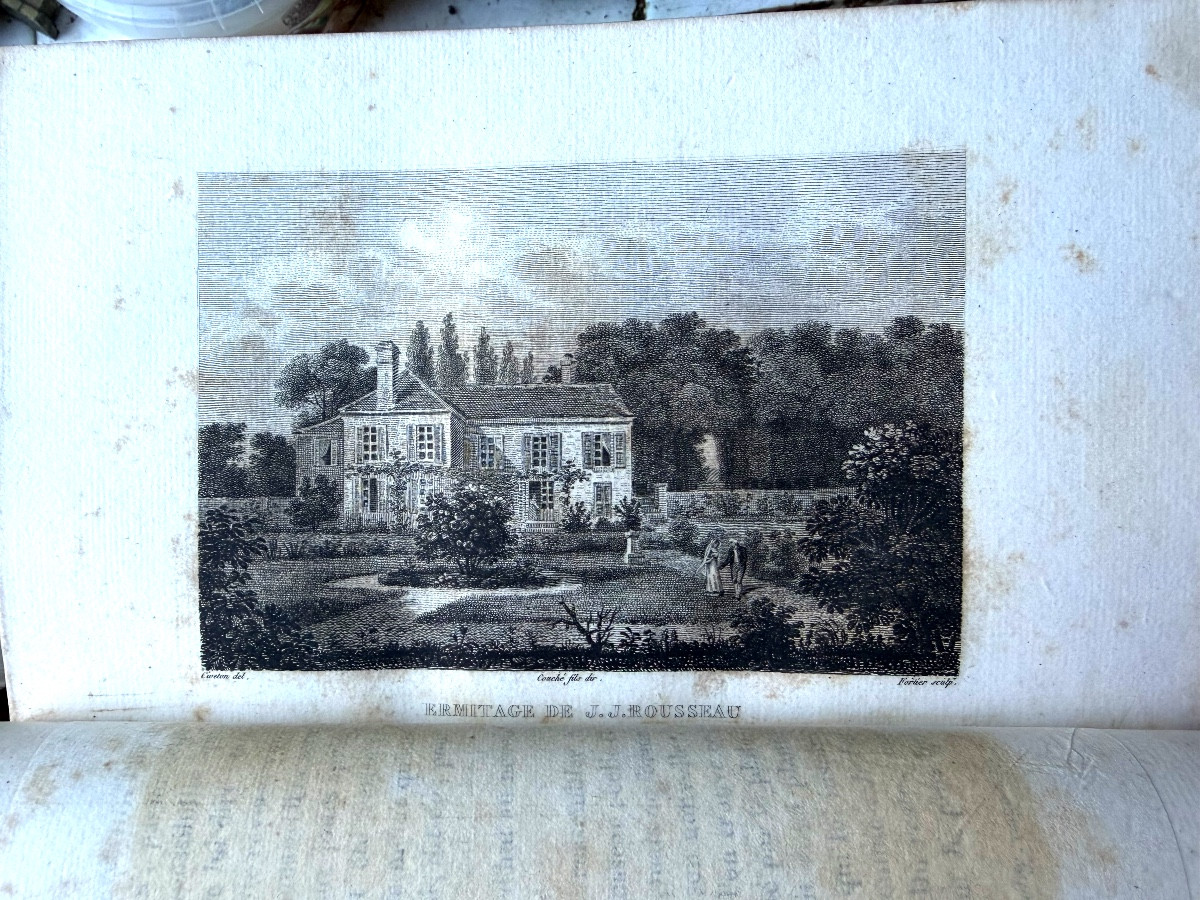  Reliure de Simier : 7 Vol in 8 de 1823" Histoire des Environs de Paris "de Dulaure . IIlustré-photo-5
