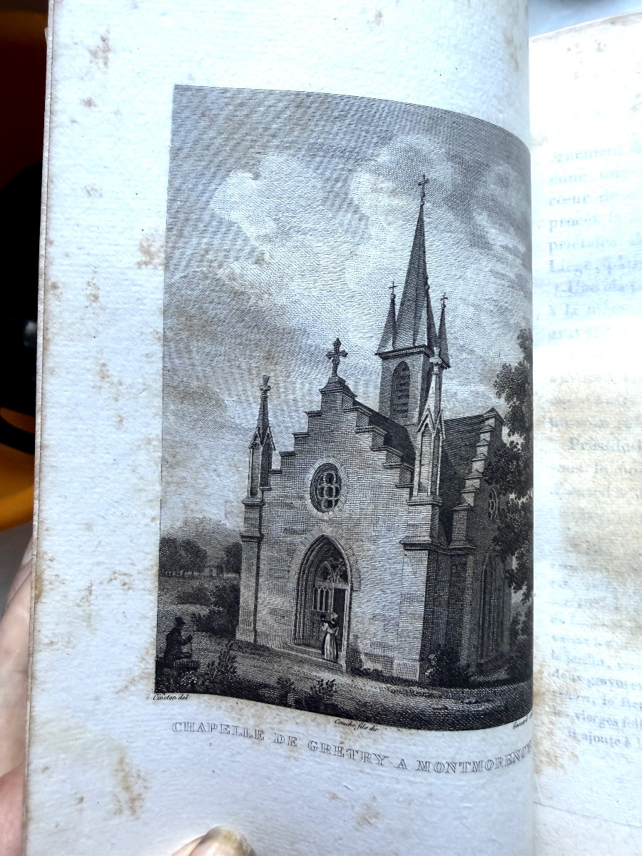  Reliure de Simier : 7 Vol in 8 de 1823" Histoire des Environs de Paris "de Dulaure . IIlustré-photo-6