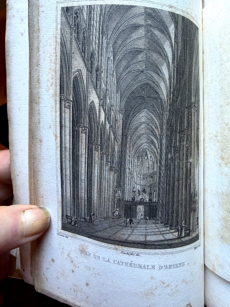  Reliure de Simier : 7 Vol in 8 de 1823" Histoire des Environs de Paris "de Dulaure . IIlustré-photo-8